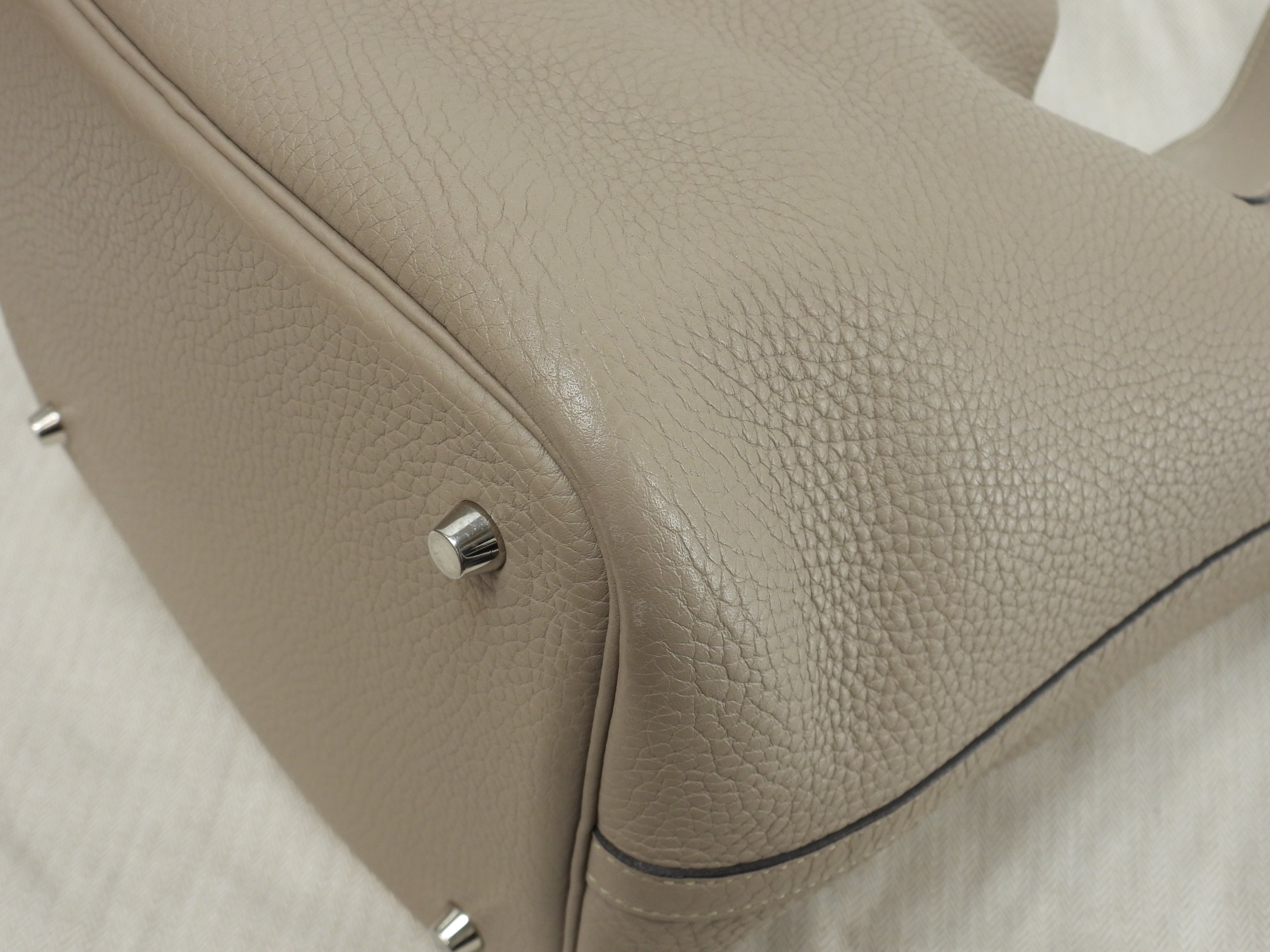 Hermès Picotin Lock MM Taurillon Clemence Gris Tourterelle Borsa a mano @T 3