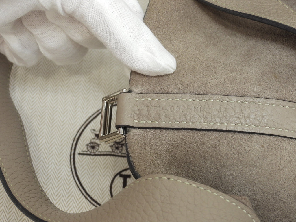 Hermès Picotin Lock MM Taurillon Clemence Gris Tourterelle Borsa a mano @T 3