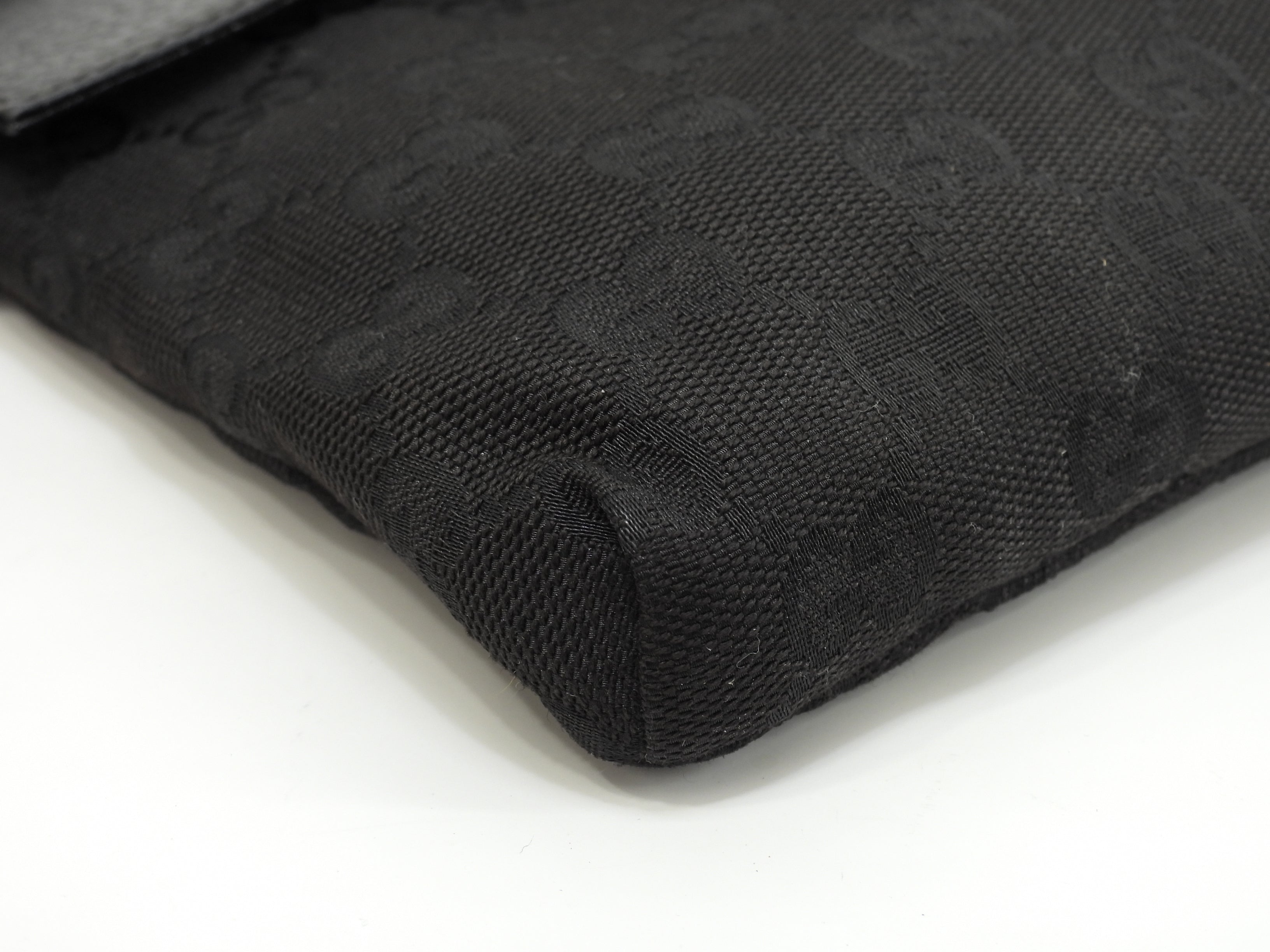 Gucci marsupio GG Supreme cotone pelle nera marsupio marsupio come nuovo @ 13