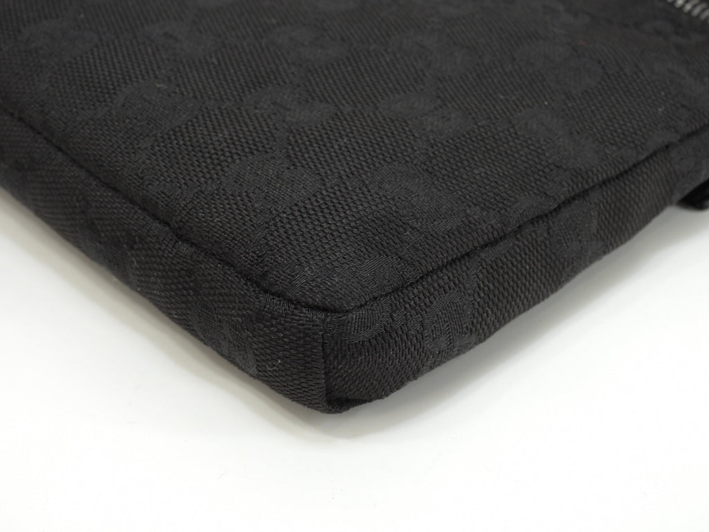 Gucci marsupio GG Supreme cotone pelle nera marsupio marsupio come nuovo @ 13