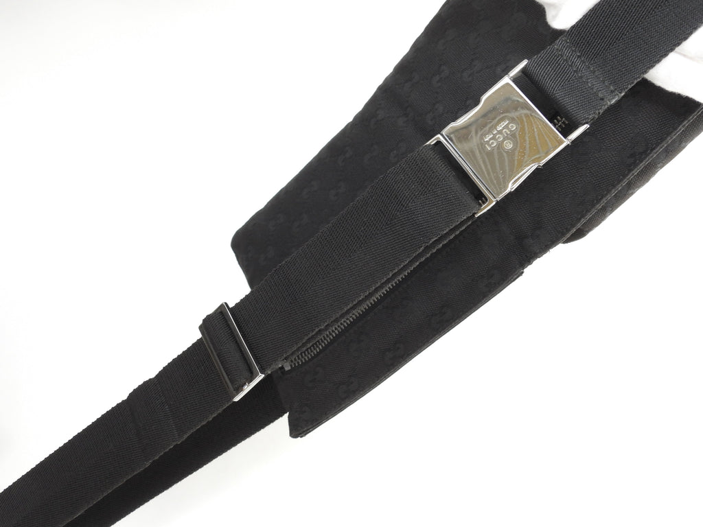 Gucci marsupio GG Supreme cotone pelle nera marsupio marsupio come nuovo @ 13