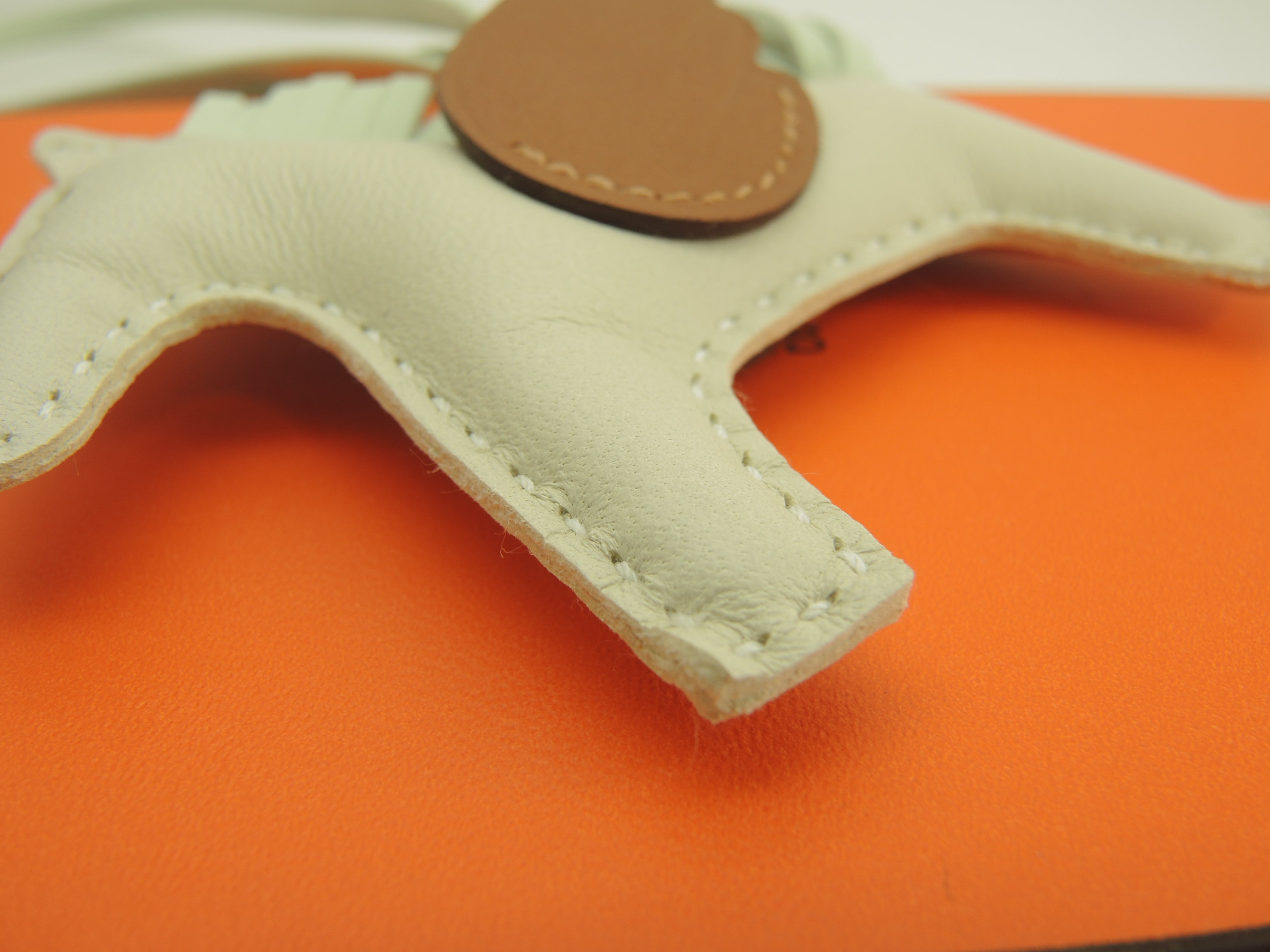 Hermès Rodeo PM Pegaso Agneau Milo Kure Chagreen Charm per borsa Nuovo@B