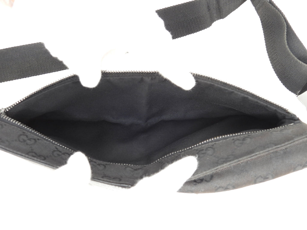 Gucci marsupio GG Supreme cotone pelle nera marsupio marsupio come nuovo @ 13
