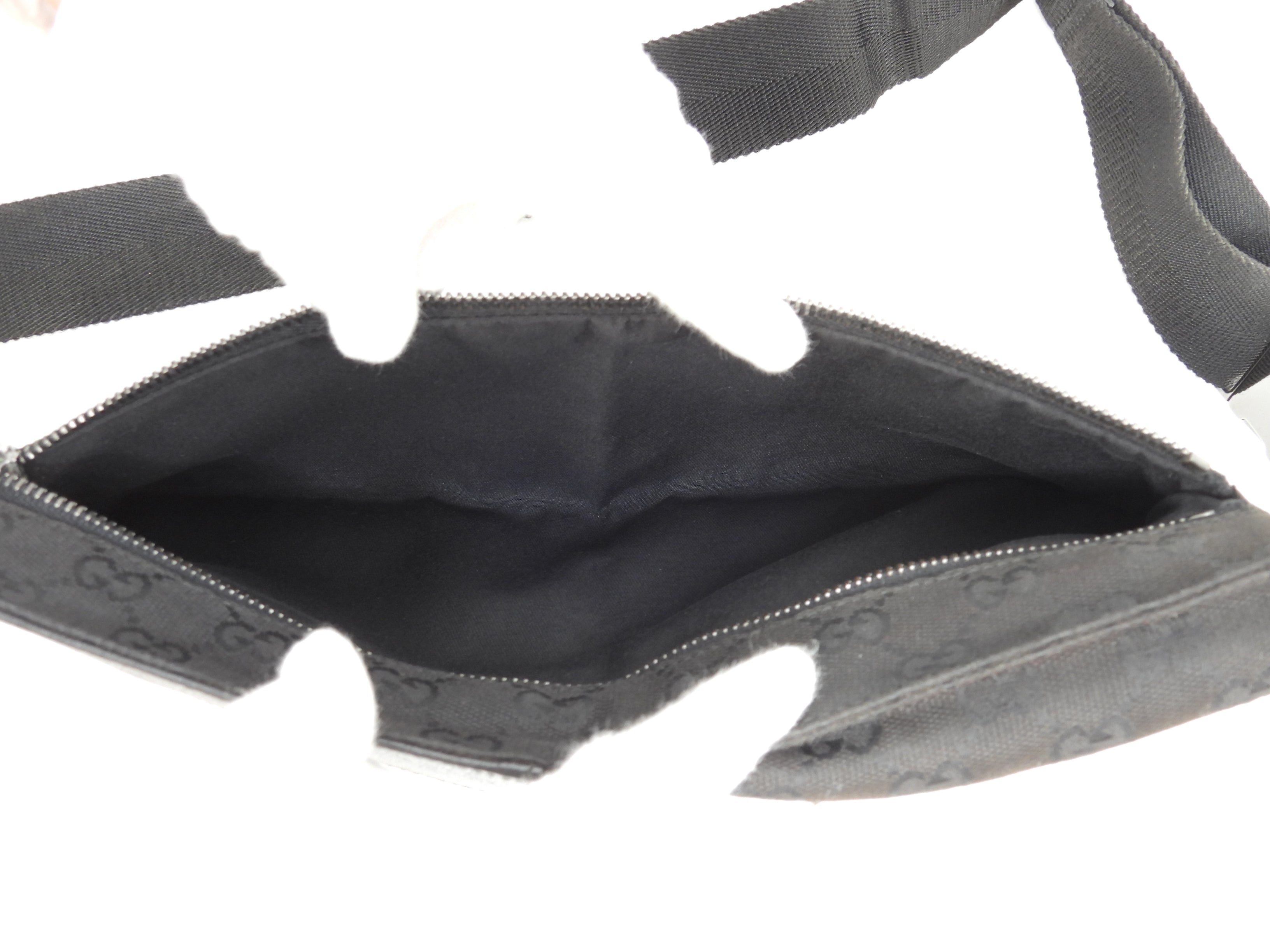Gucci marsupio GG Supreme cotone pelle nera marsupio marsupio come nuovo @ 13