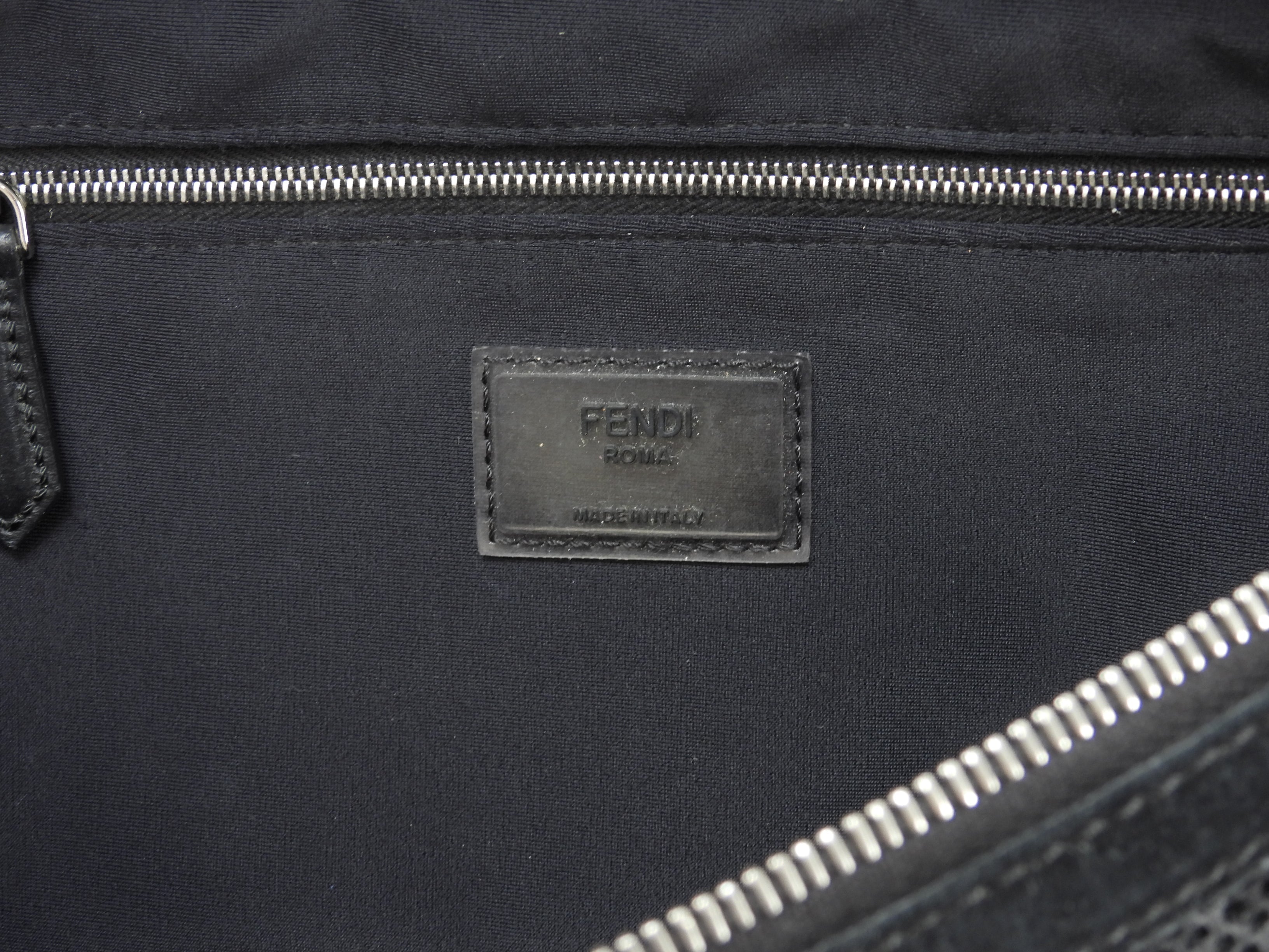 Fendi marsupio in nylon a rete nero borsa a tracolla@ 1
