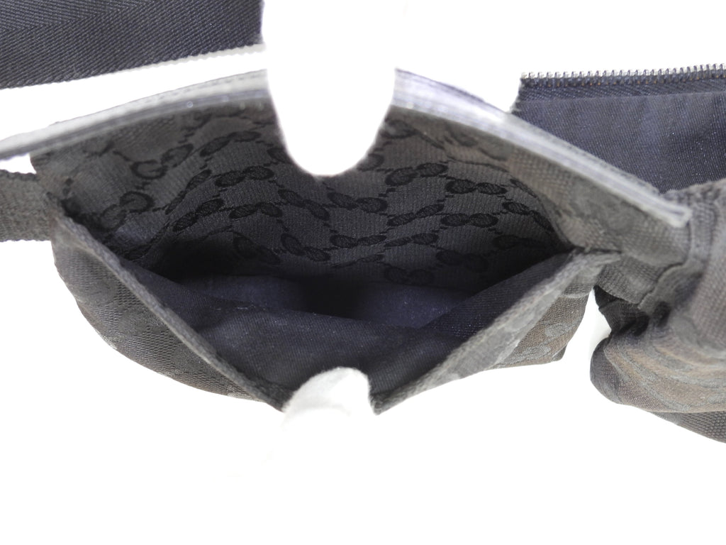 Gucci marsupio GG Supreme cotone pelle nera marsupio marsupio come nuovo @ 13