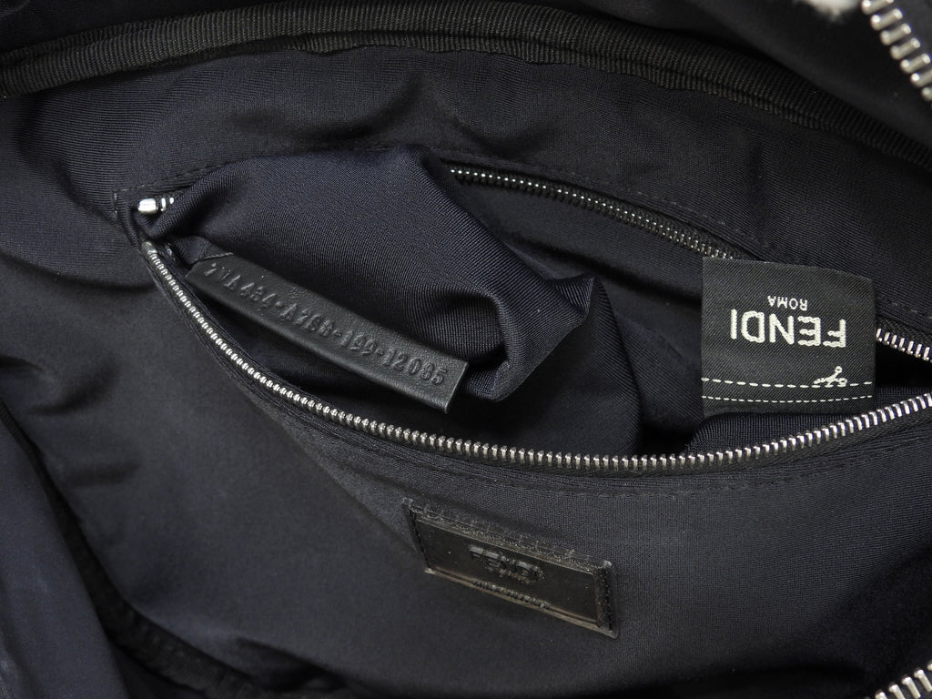 Fendi marsupio in nylon a rete nero borsa a tracolla@ 1