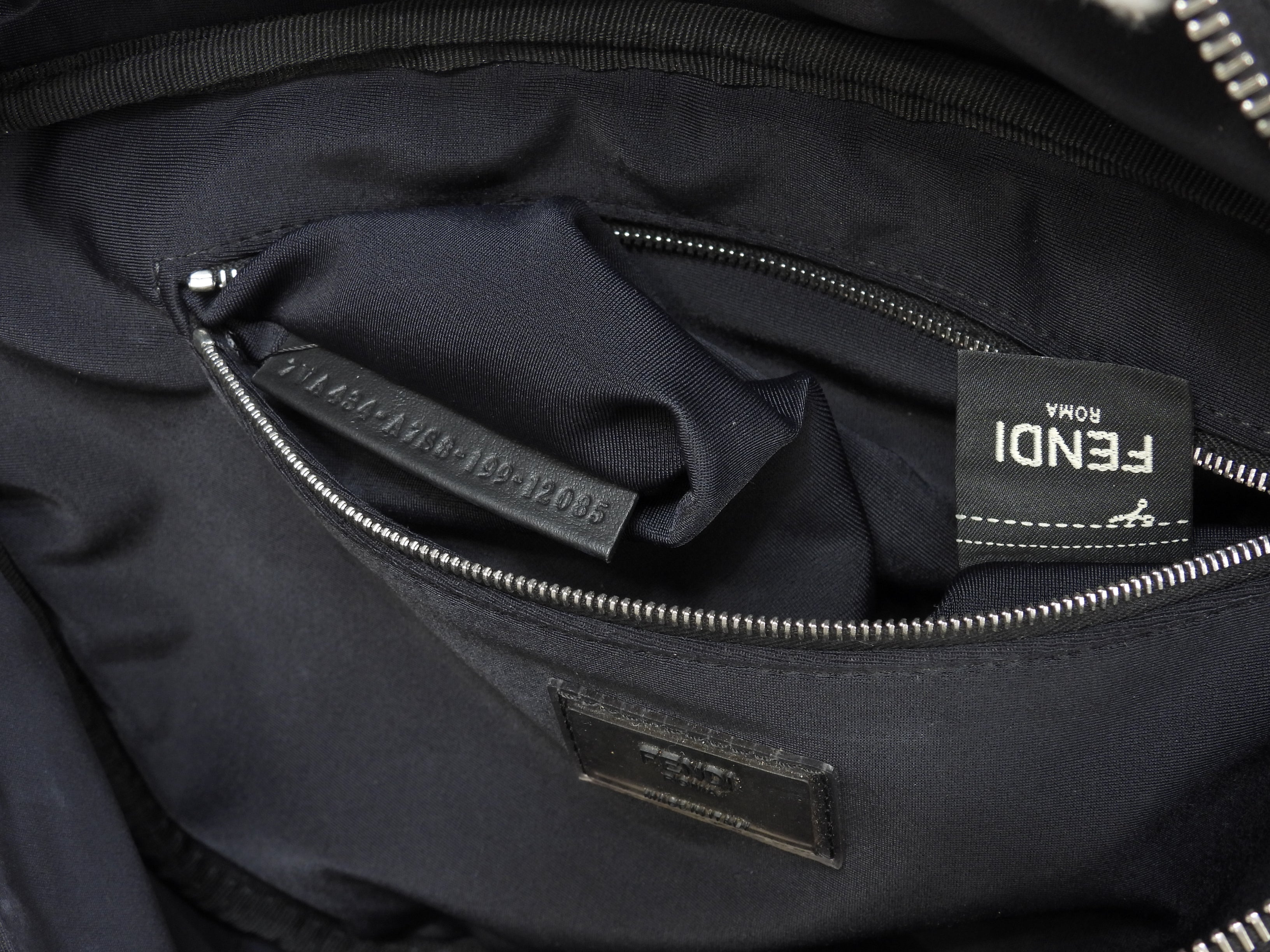 Fendi marsupio in nylon a rete nero borsa a tracolla@ 1