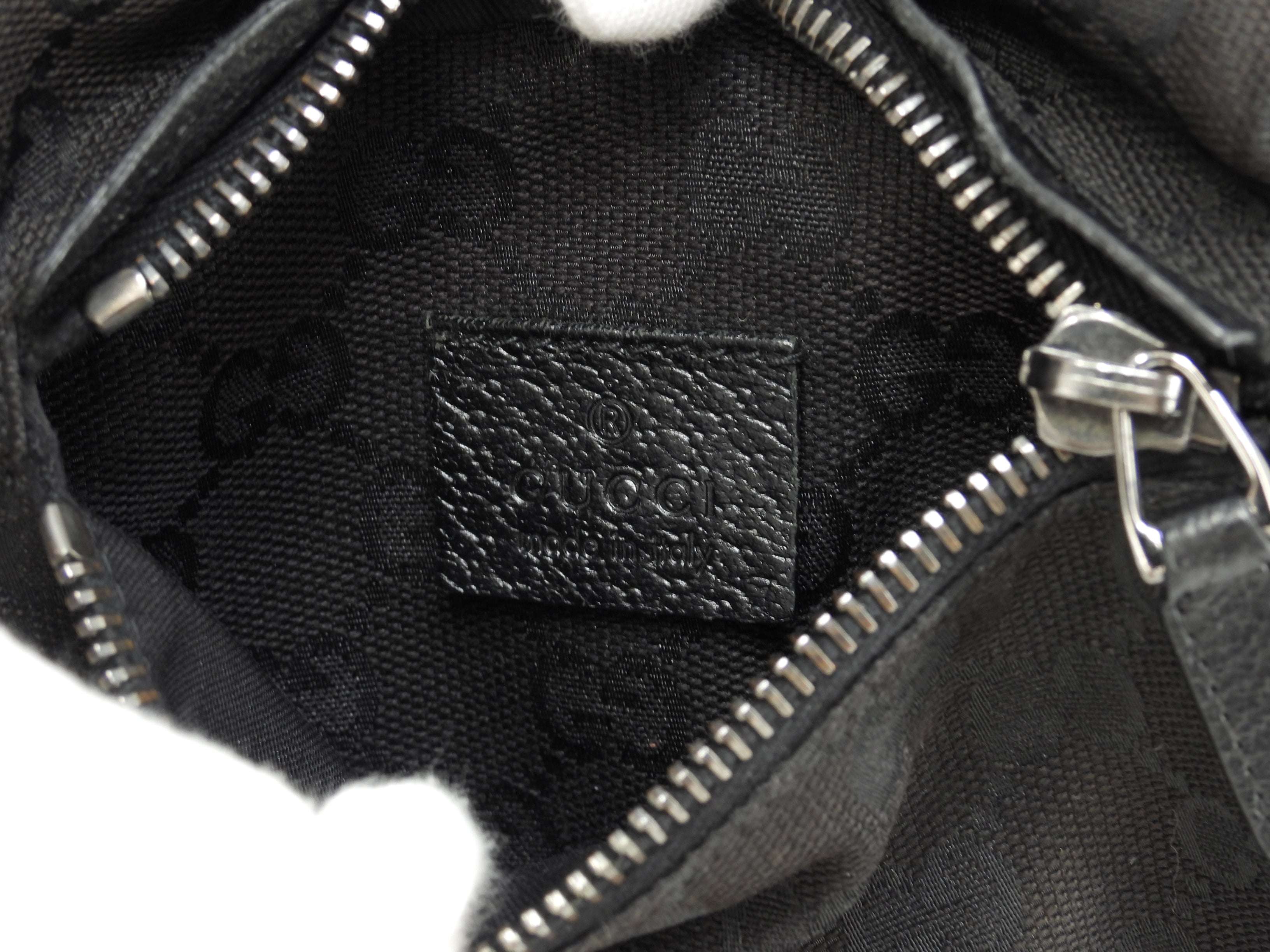 Gucci marsupio GG Supreme cotone pelle nera marsupio marsupio come nuovo @ 13