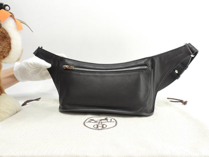 Hermès marsupio Chiquita 100 in pelle nera da uomo, tracolla, borsa a tracolla@□O