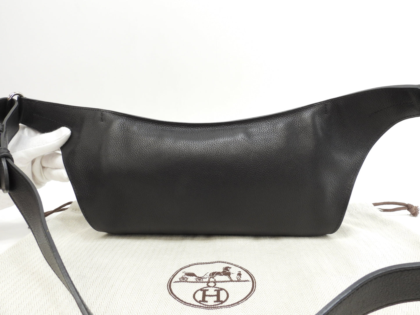 Hermès marsupio Chiquita 100 in pelle nera da uomo, tracolla, borsa a tracolla@□O