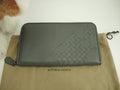 Bottega Veneta Portafoglio Lungo Grande Intrecciato Pelle Grigia Zip Intorno@S10160510E
