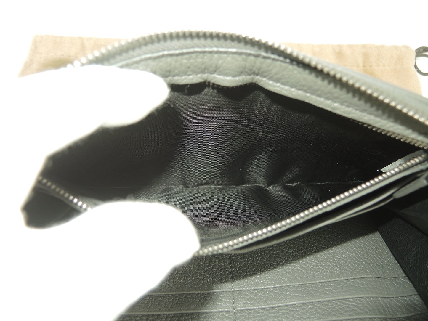 Bottega Veneta Portafoglio Lungo Grande Intrecciato Pelle Grigia Zip Intorno@S10160510E