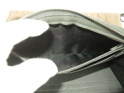 Bottega Veneta Portafoglio Lungo Grande Intrecciato Pelle Grigia Zip Intorno@S10160510E