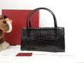 Cartier Borsa a mano Cabochon coccodrillo nero Tote bag Nuova@ELIJ