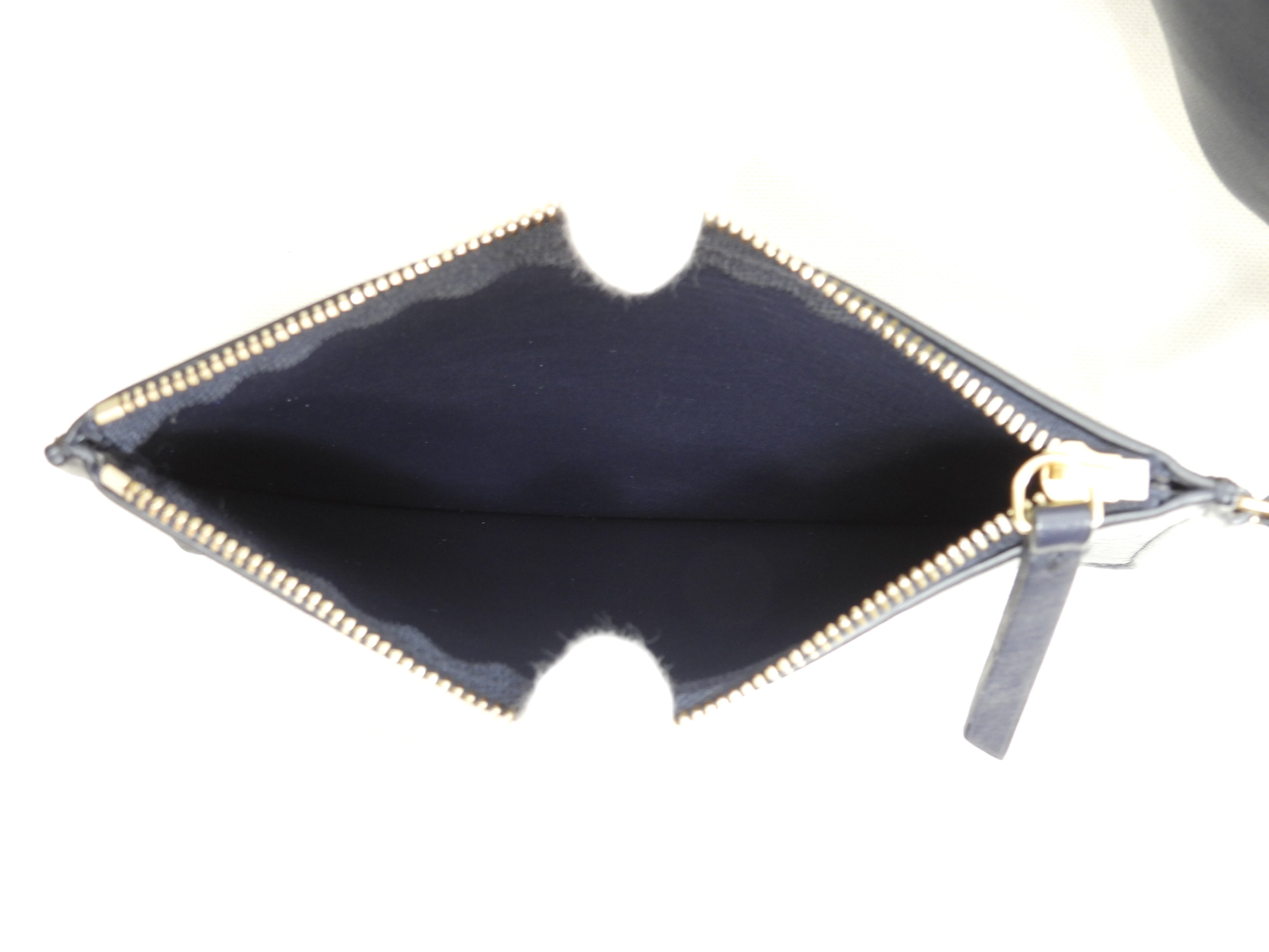 Celine Twisted Cabas Pelle Blu Verde Borsa a spalla hobo Borsa a spalla semi NUOVO@S-LA-4195