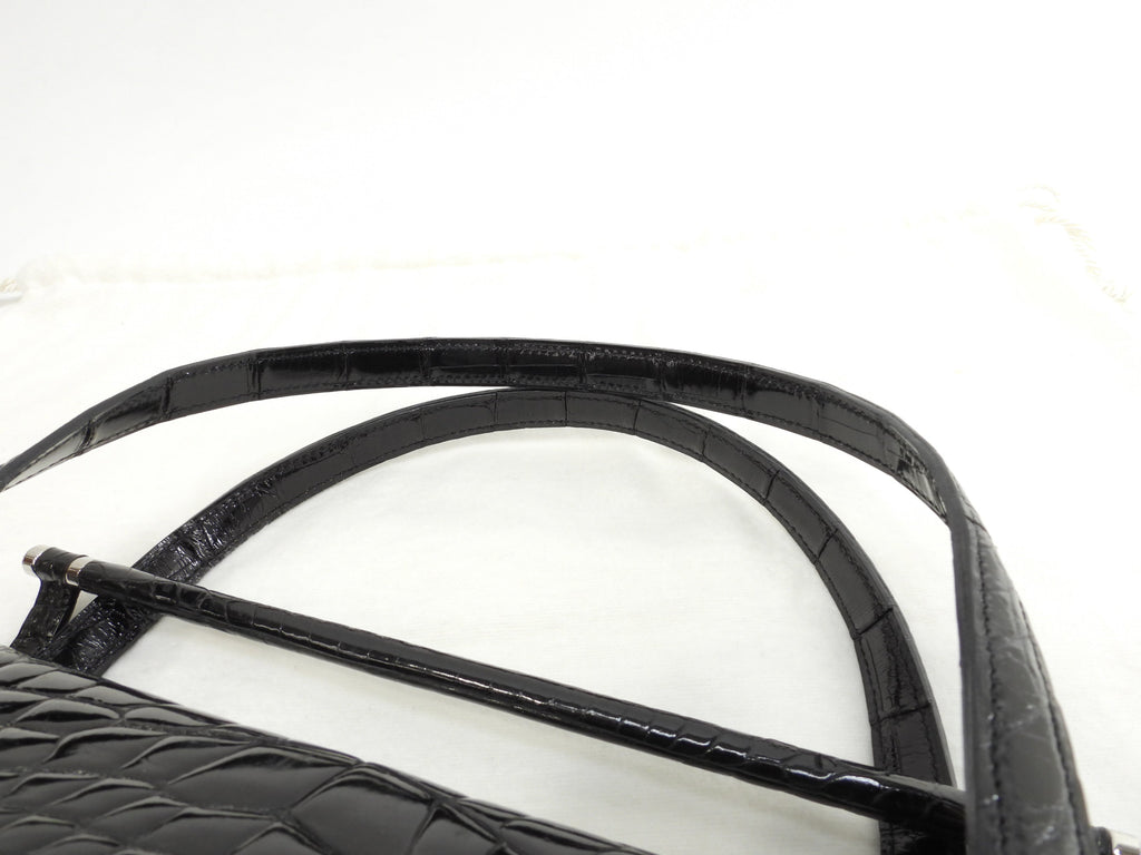 Cartier Borsa a mano Cabochon coccodrillo nero Tote bag Nuova@ELIJ