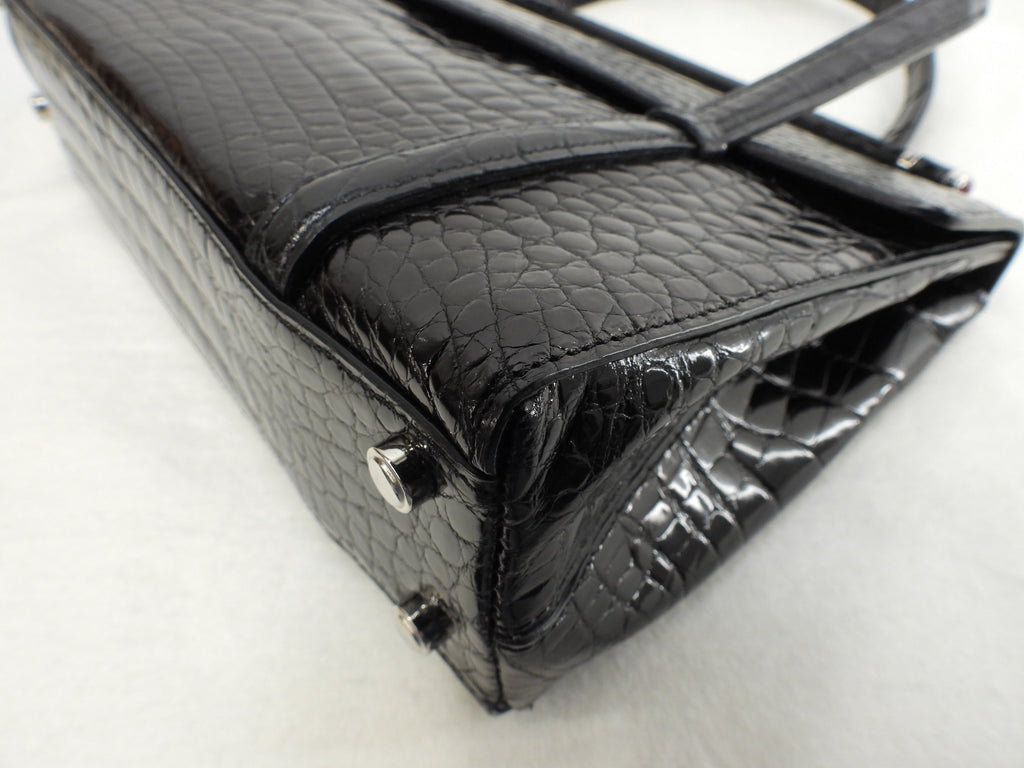 Cartier Borsa a mano Cabochon coccodrillo nero Tote bag Nuova@ELIJ