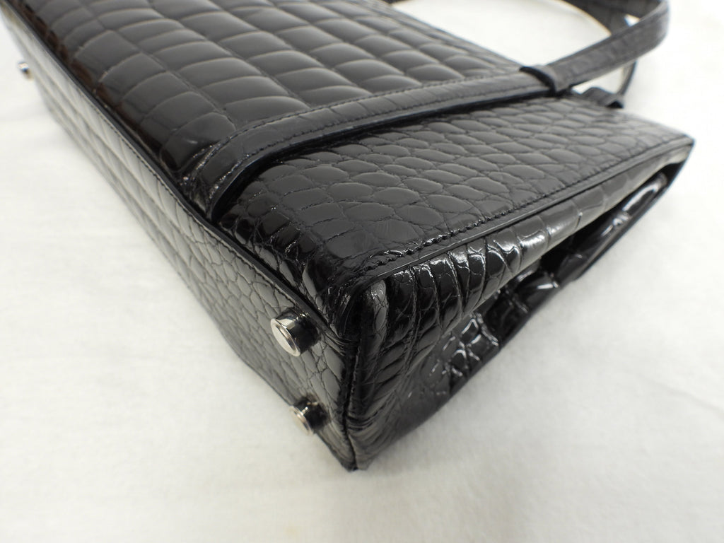 Cartier Borsa a mano Cabochon coccodrillo nero Tote bag Nuova@ELIJ