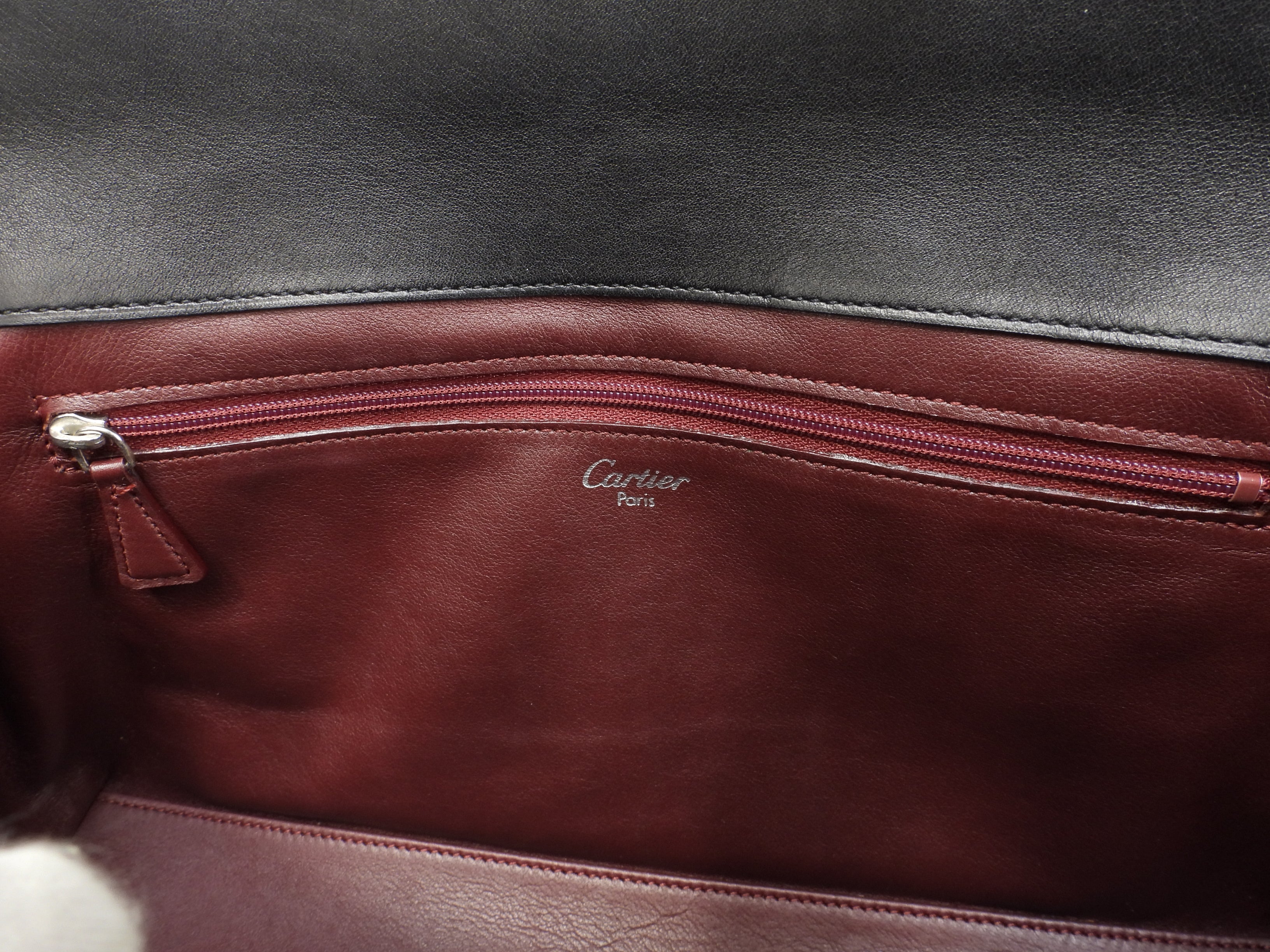 Cartier Borsa a mano Cabochon coccodrillo nero Tote bag Nuova@ELIJ