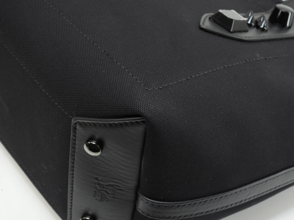 Christian Louboutin borsa tote piccola Frangibus nera, borsa a mano con tracolla, come nuova@ 4