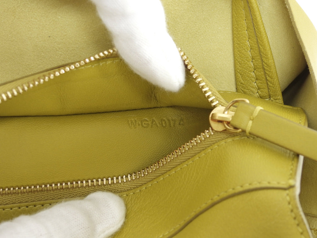 Celine Cabas Horizontal in pelle senape blu borsa a tracolla tote @W-GA-0174