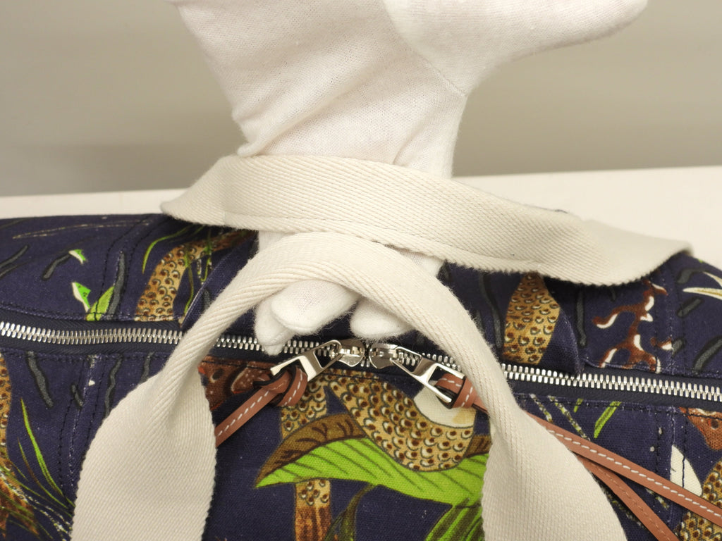 Loewe Shark Bag Paula's Ibiza cotone pelle blu borsa a tracolla con tracolla edizione limitata nuova di zecca @ 1