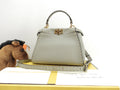 Fendi Peekaboo Mini Ginza Limited Selleria Leather Grigio Borsa a Mano Pochette Condizioni Eccellenti @ 6