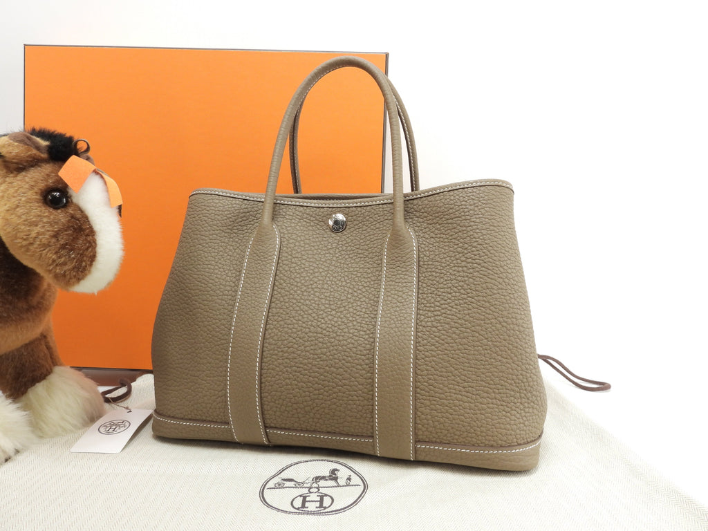 Hermes Garden Party TPM Negonda Etoupe Borsa a Mano Tote Come Nuova@U