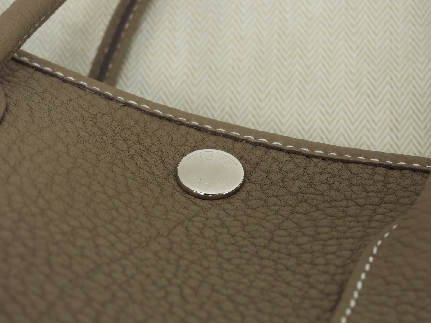 Hermes Garden Party TPM Negonda Etoupe Borsa a Mano Tote Come Nuova@U