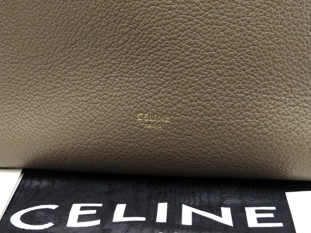 Celine Sangle Bucket Small in pelle color talpa Borsa a spalla@W-AN-2201