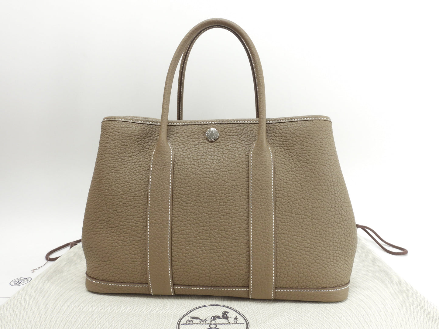 Hermes Garden Party TPM Negonda Etoupe Borsa a Mano Tote Come Nuova@U