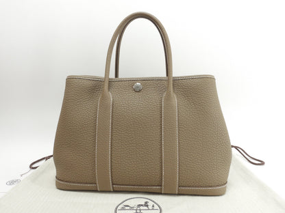 Hermes Garden Party TPM Negonda Etoupe Borsa a Mano Tote Come Nuova@U