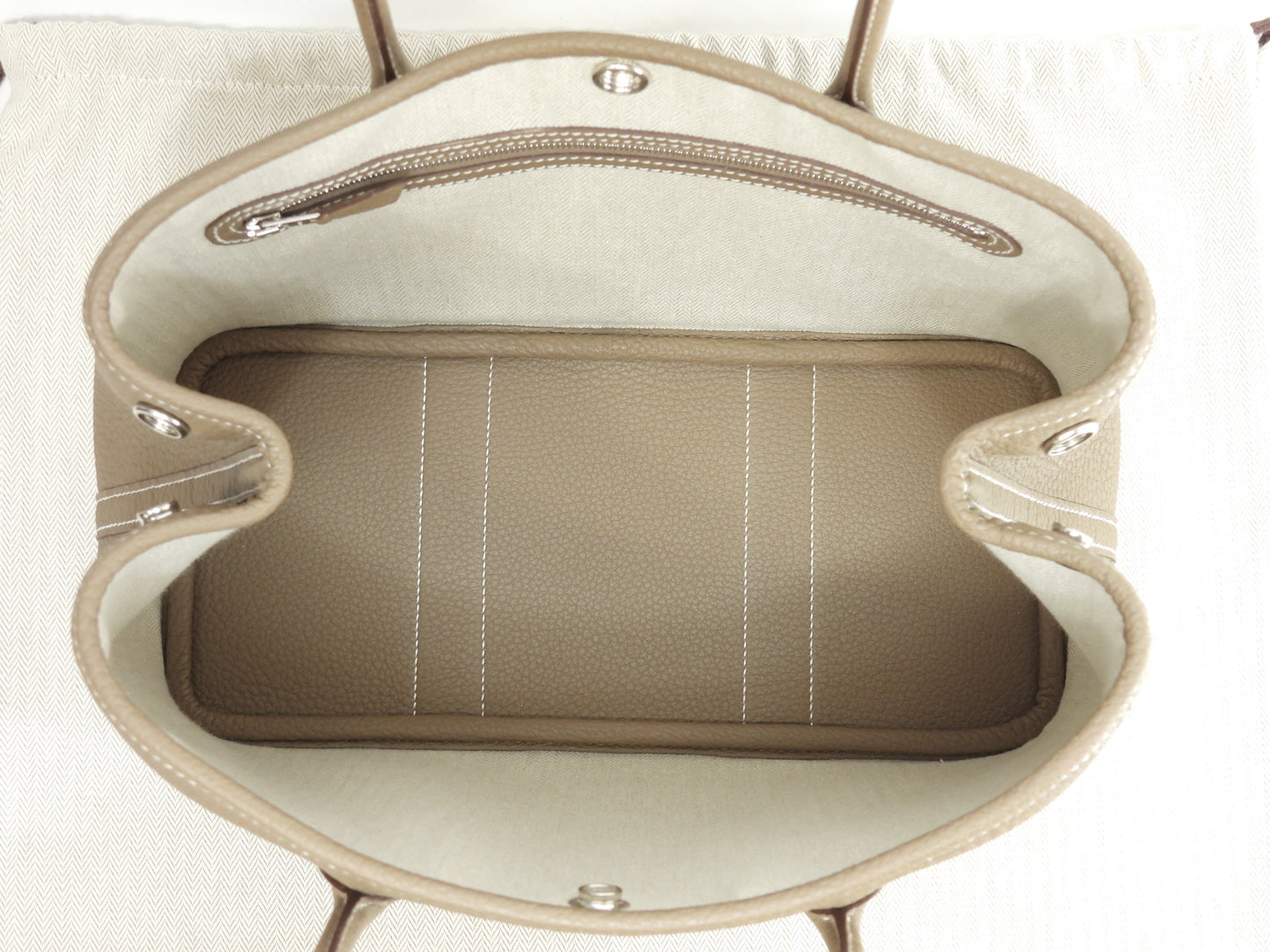 Hermes Garden Party TPM Negonda Etoupe Borsa a Mano Tote Come Nuova@U