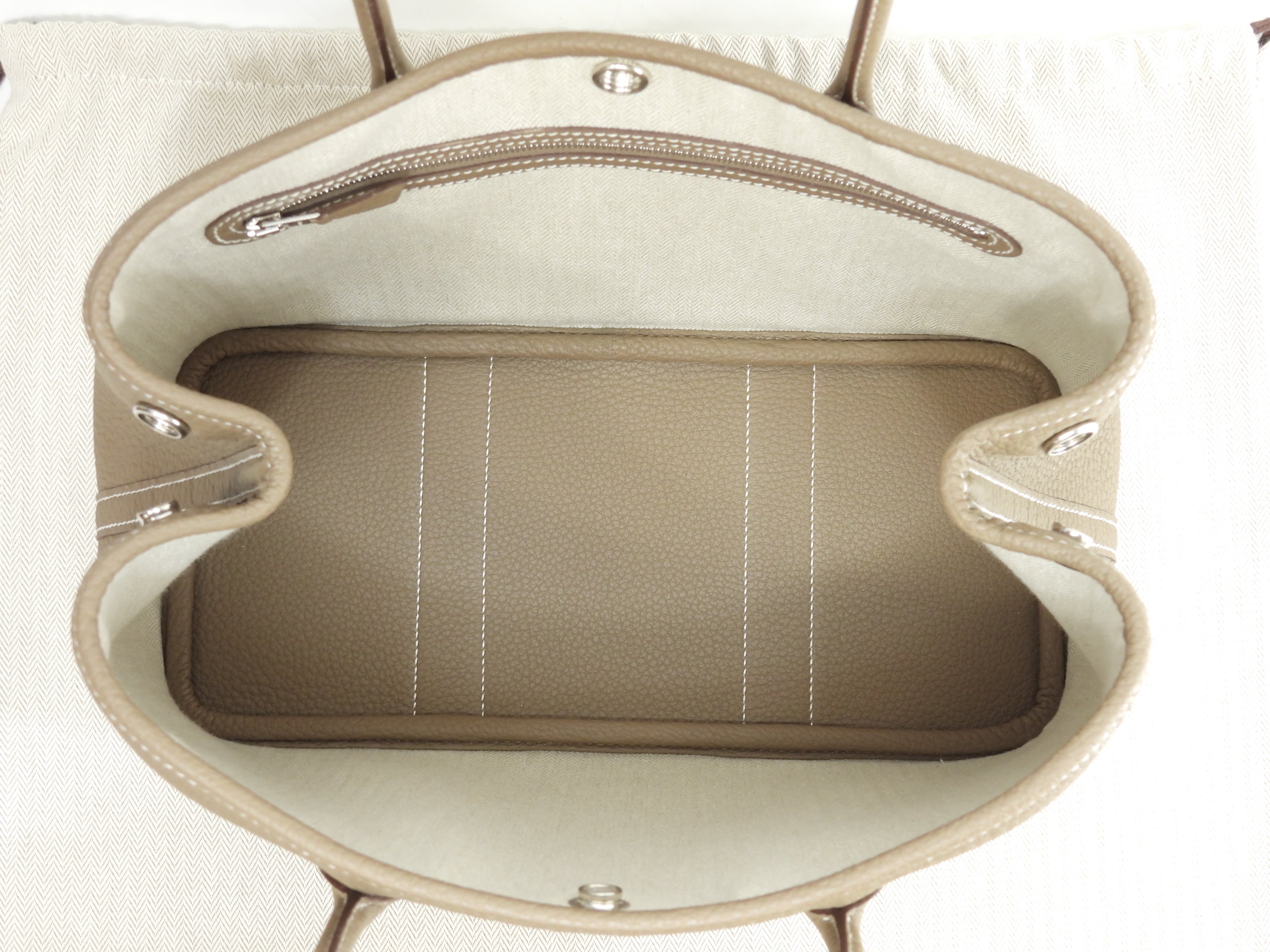 Hermes Garden Party TPM Negonda Etoupe Borsa a Mano Tote Come Nuova@U