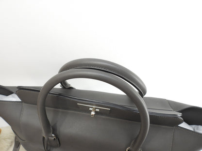 Hermès Toolbox 33 Pelle Swift Graphite Borsa Tote da uomo con tracolla @T