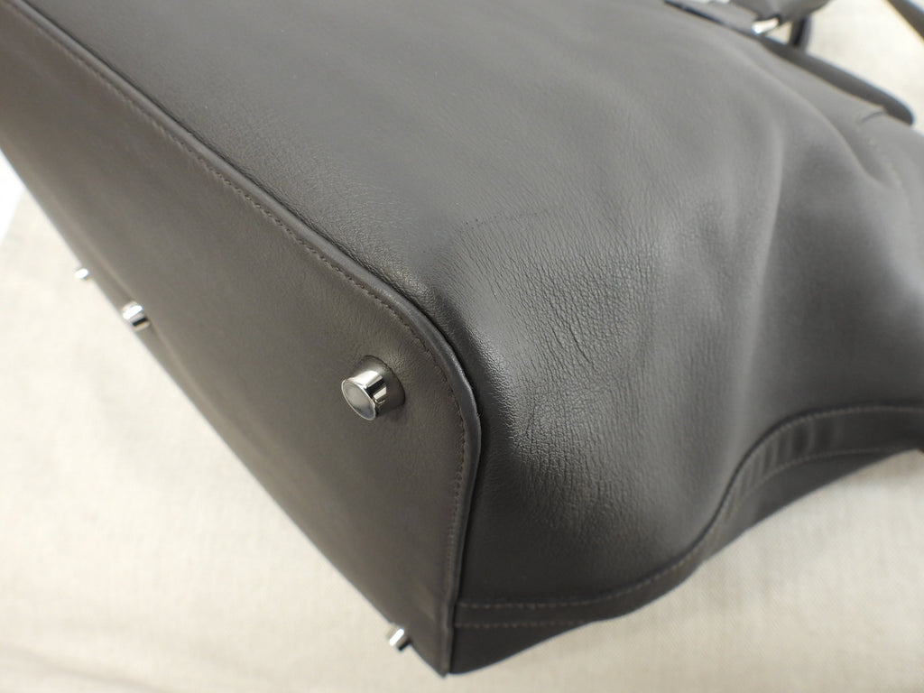 Hermès Toolbox 33 Pelle Swift Graphite Borsa Tote da uomo con tracolla @T