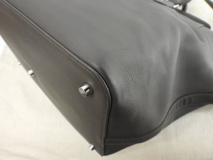 Hermès Toolbox 33 Pelle Swift Graphite Borsa Tote da uomo con tracolla @T