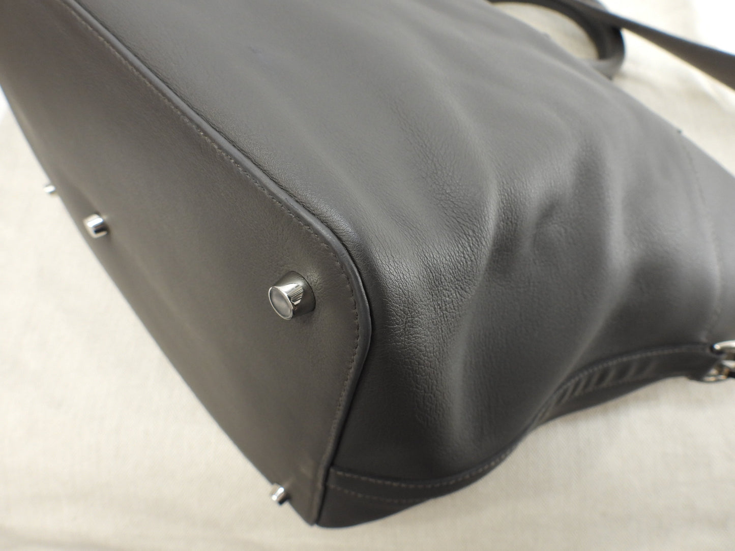 Hermès Toolbox 33 Pelle Swift Graphite Borsa Tote da uomo con tracolla @T