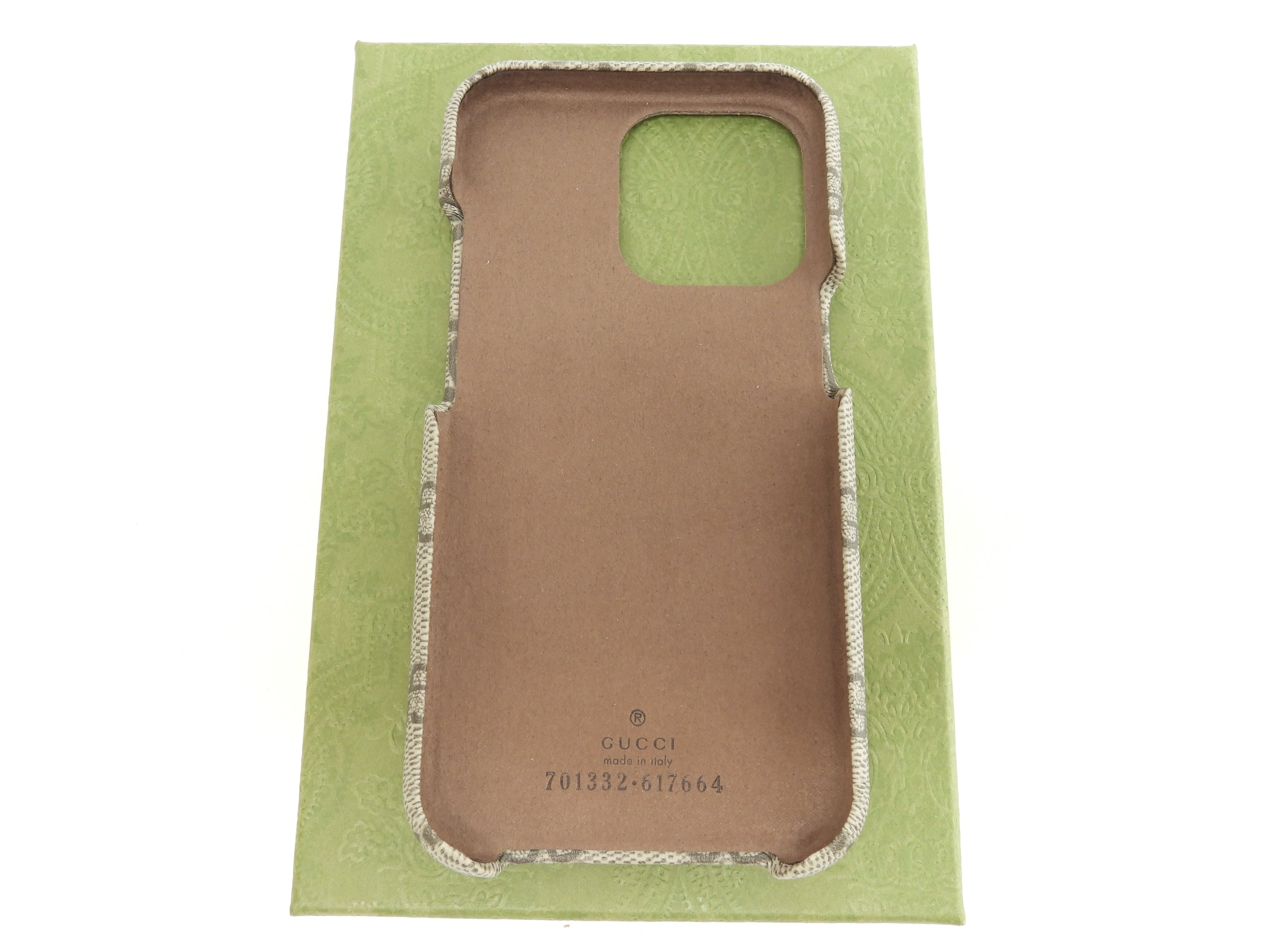グッチ iPhone13Proケース GGオールド PVC灰 携帯電話 カバー 701332 新品@ 11