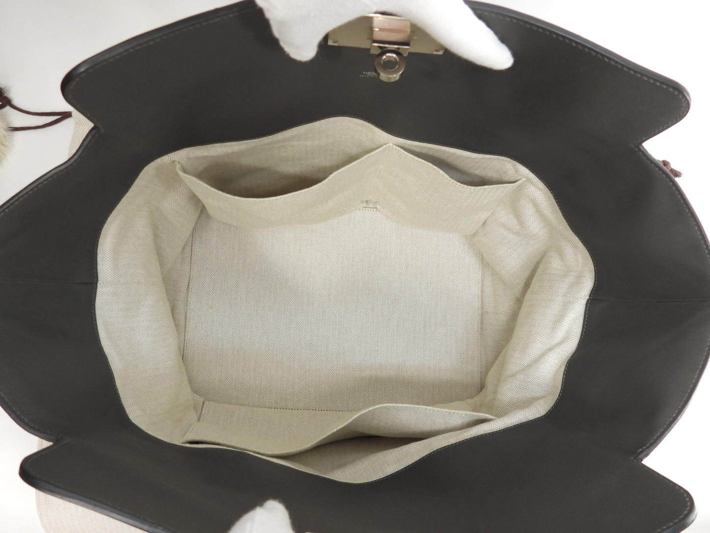 Hermès Toolbox 33 Pelle Swift Graphite Borsa Tote da uomo con tracolla @T