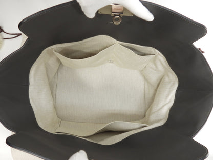 Hermès Toolbox 33 Pelle Swift Graphite Borsa Tote da uomo con tracolla @T