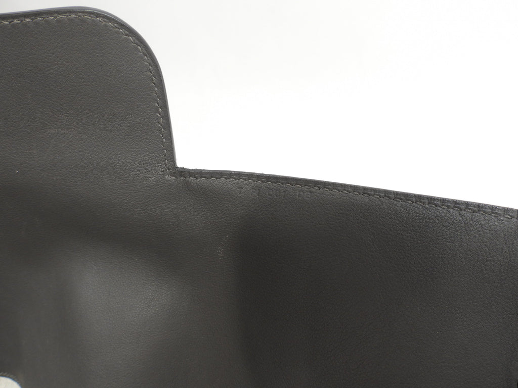 Hermès Toolbox 33 Pelle Swift Graphite Borsa Tote da uomo con tracolla @T
