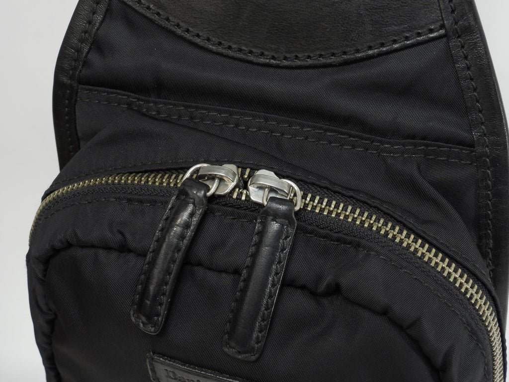 Daniel & Bob borsa a tracolla in nylon e pelle nera, marsupio, borsa a tracolla @ 2