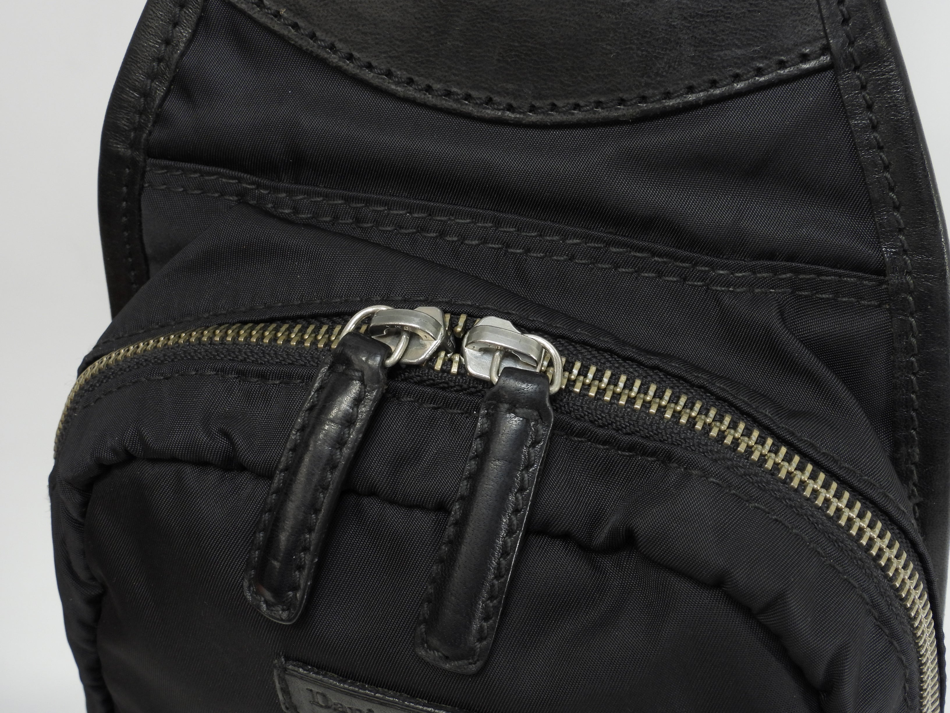Daniel & Bob borsa a tracolla in nylon e pelle nera, marsupio, borsa a tracolla @ 2