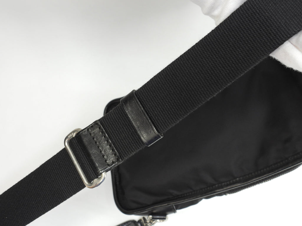 Daniel & Bob borsa a tracolla in nylon e pelle nera, marsupio, borsa a tracolla @ 2