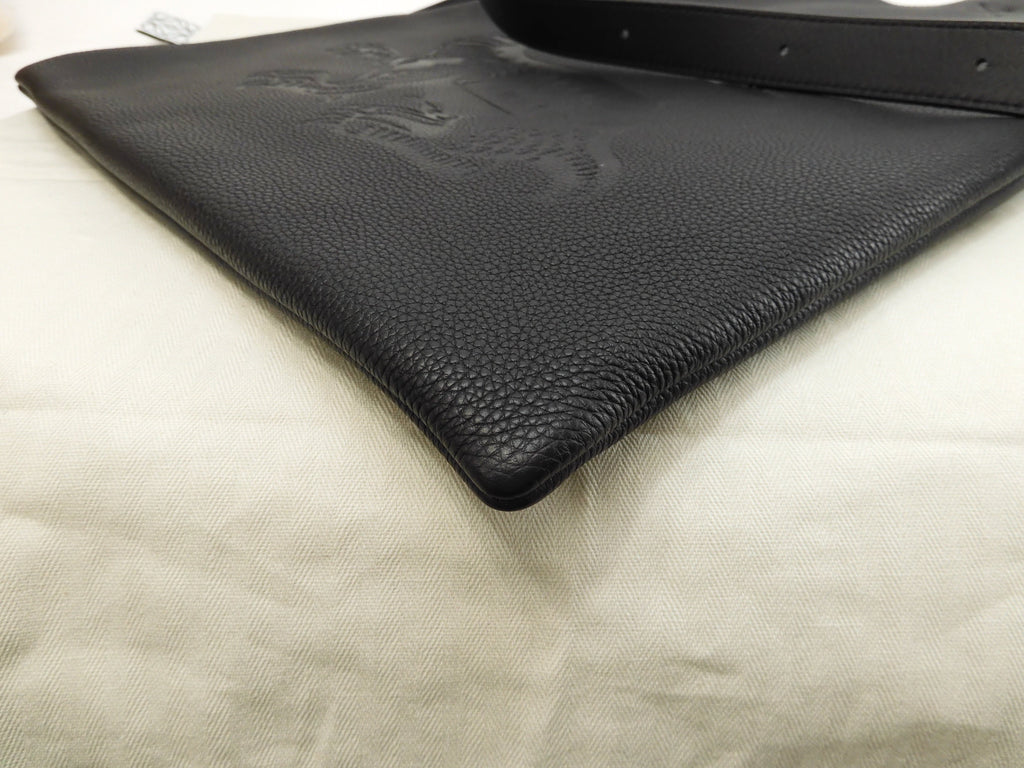 Loewe Borsa Tote Dragon in pelle nera Borsa a tracolla da uomo Come nuova@261941