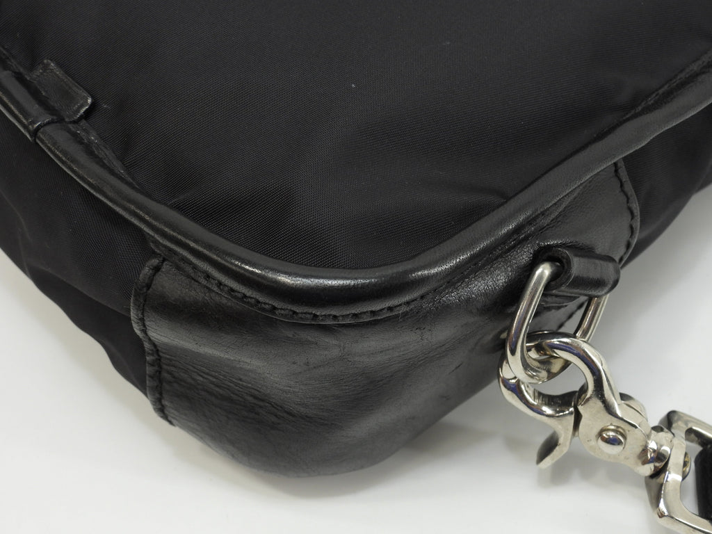 Daniel & Bob borsa a tracolla in nylon e pelle nera, marsupio, borsa a tracolla @ 2