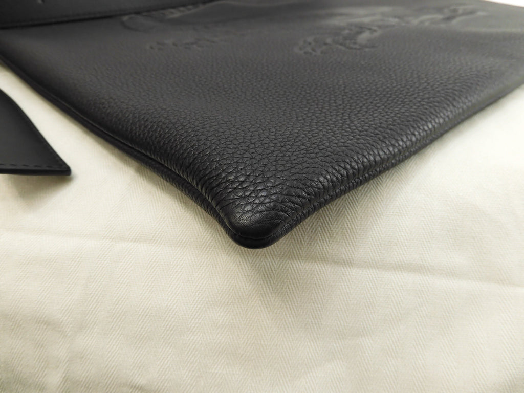 Loewe Borsa Tote Dragon in pelle nera Borsa a tracolla da uomo Come nuova@261941