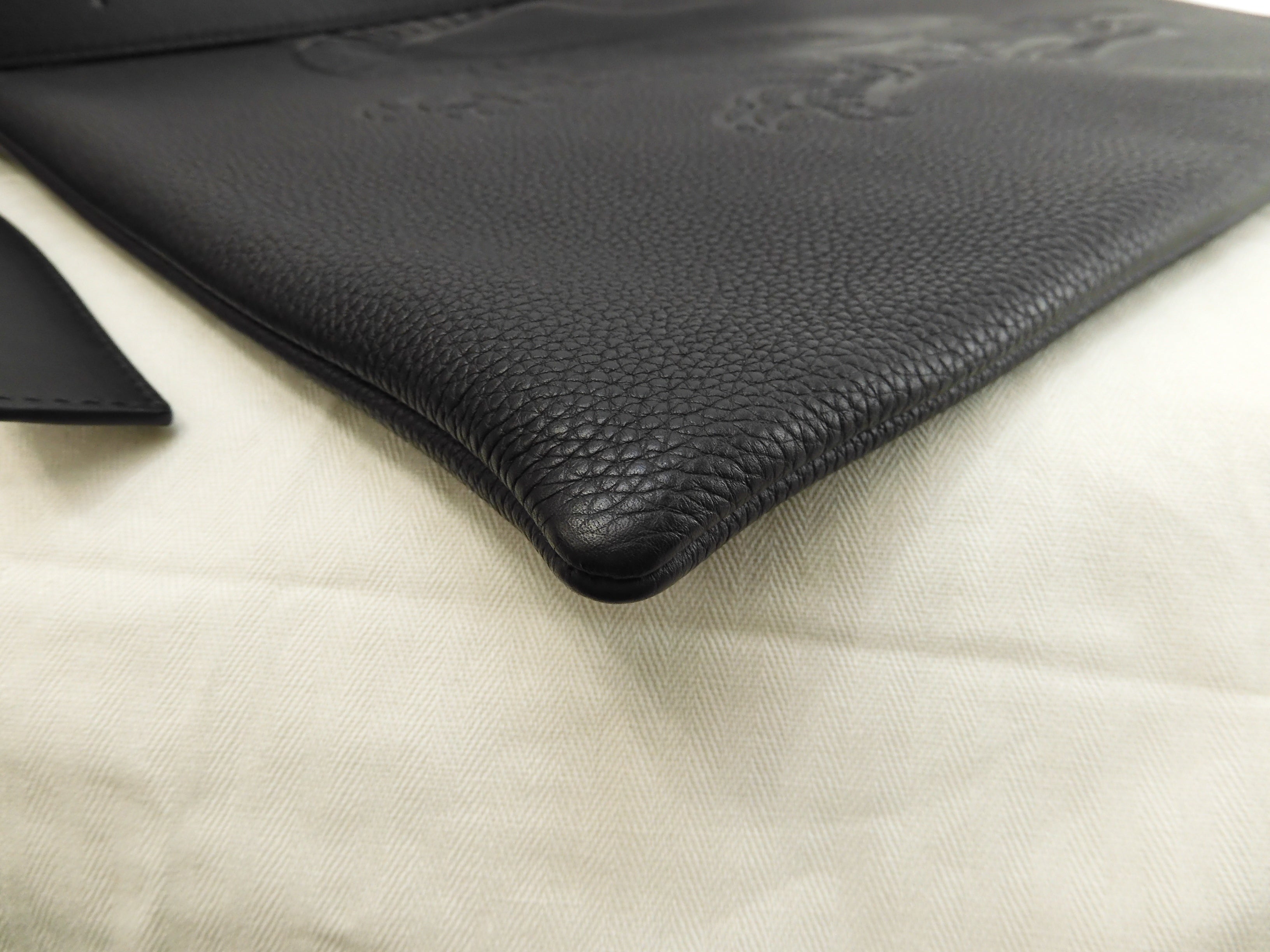 Loewe Borsa Tote Dragon in pelle nera Borsa a tracolla da uomo Come nuova@261941